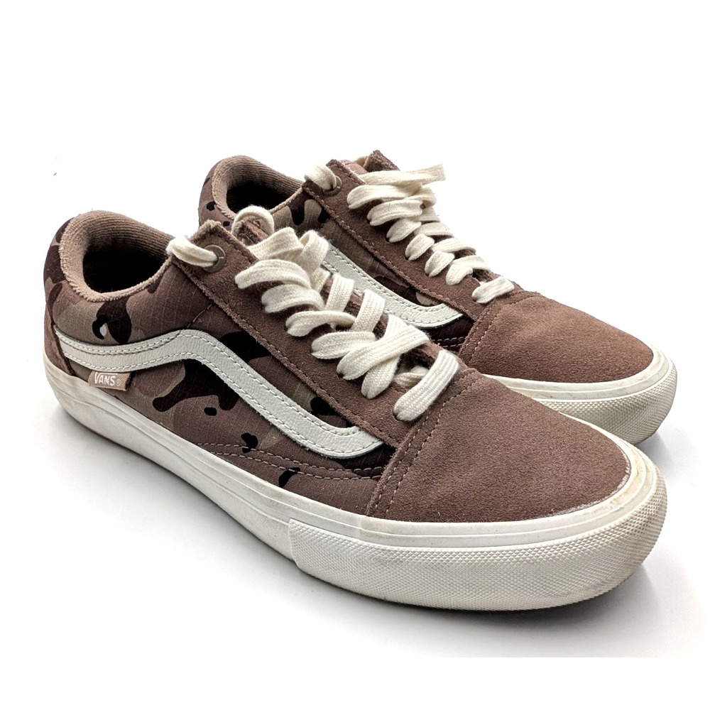 Vans Old Skool Pro Desert Camo Skate Shoes Suede Canvas Mens Size 6.5